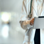 Close-up of young professional doctor